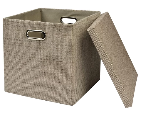 Good Quality Storage Container Clothing Organizers Basket Collapsible Storage Box with Lid and Handles