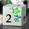 Green Glow in The Dark Metal Dice 7 PCS Flower Metallic D&D Dice Set RPG dice Metal for Dungeons and Dragon Tabletop Game
