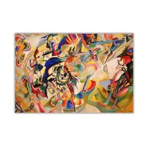 Handmade Wassily Kandinsky Geometric Abstract Pictures Wall Paintings Canvas Art Paintings