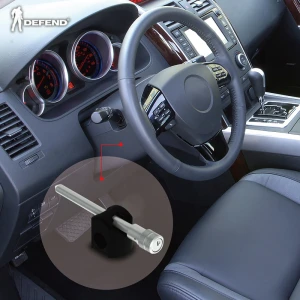 Hardened column PIN steering wheel lock for car