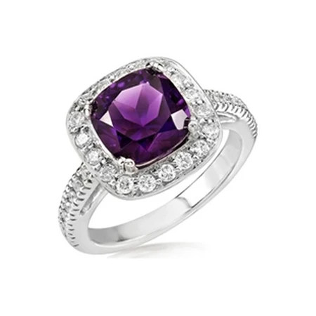 hi quality natural gemstone custom jewelry manufacture 925 ring sterling silver amethyst ring custom jewelry ring