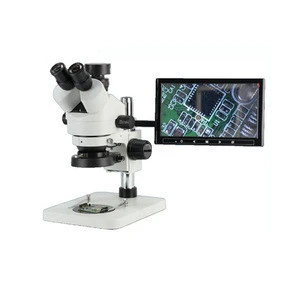 High definition trinocular digital microscope with 10 inch LCD screen
