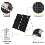 High Efficiency 120w 300w 200w Outdoor Portable Photovoltaic Foldable For Power Station Bag Backpack Caravan Rv Waterproof Using