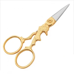High Grade Cuticle Nail Scissors Half Gold Embroidery New Style Scissors