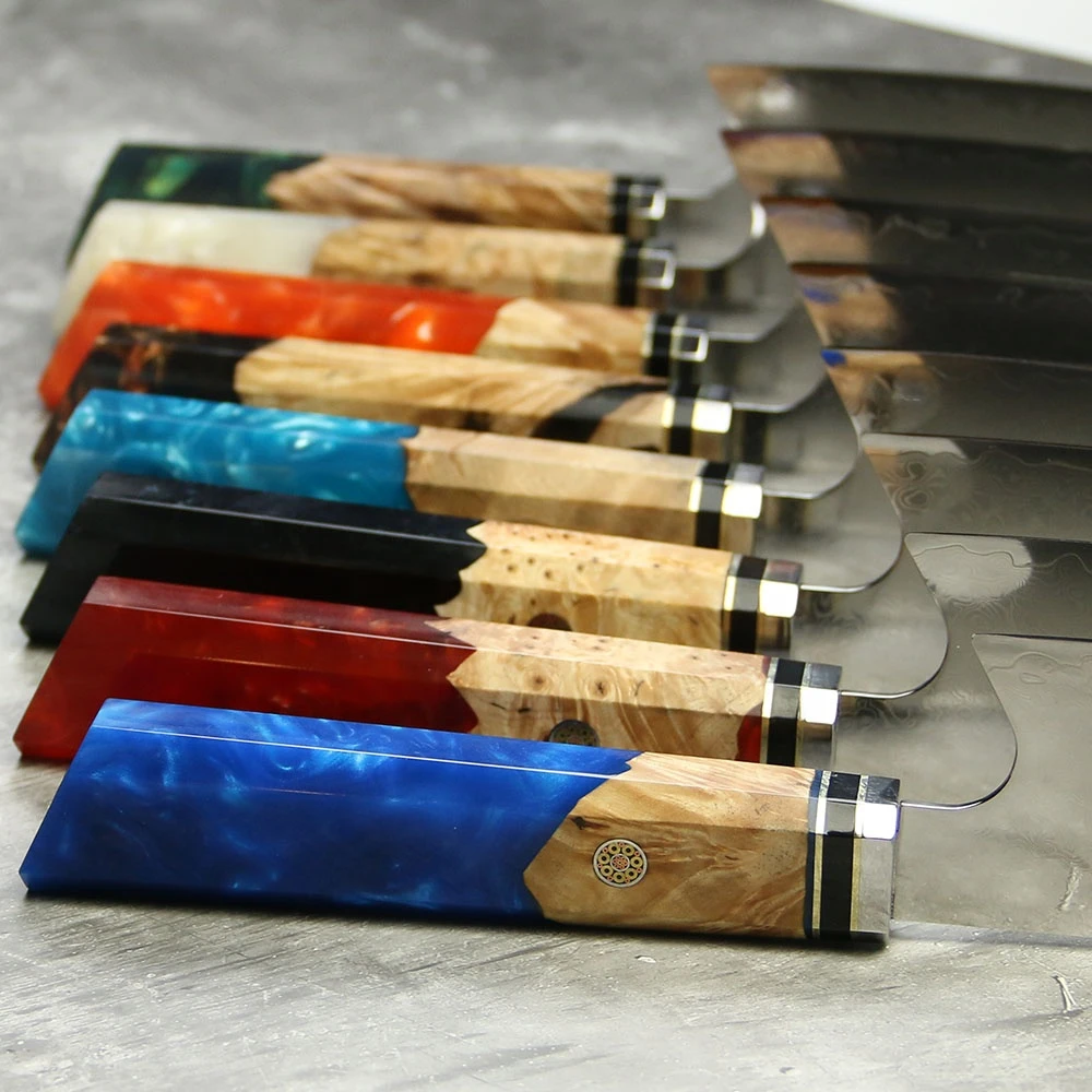 High Quality 67 layers VG10 Damascus steel kitchen chef knife with resin handle