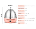 High Quality 7 Eggs Capacity Stainless Steel Smart Automatic Electric Mini Egg Boiler Cooker Steamer Machine
