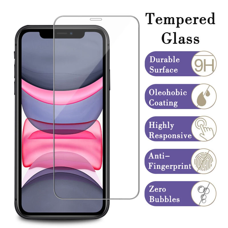 High Quality Anti-Fingerprint Bubble FreeTempered Glass Screen Protector For iPhone 11