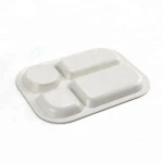 High Quality Bamboo Fiber Children Dinnerware Kids Melamine Dinner Dish Feeding Plates 17022