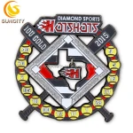High quality cheaper price custom New Jersey bulldogs cooperstown metal pin baseball pin soft enamel lapel pin