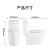 Import High quality cheaper price siphon jet flushing elongated one-piece ceramic toilet bowl commode from China