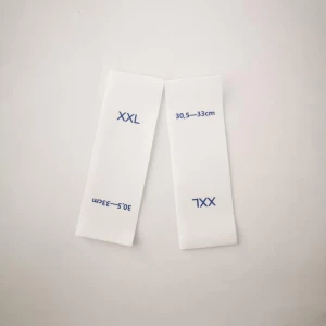High Quality Clothing Sizes Woven garment label Manufacturer in China
