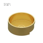 High Quality European Modern Style Bathroom Sink Vanity Single Round Sink For Hotel
