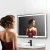 High Quality Hotel Wall-mounted Vanity Makeup Bluetooth Music Speaker LED Bath Mirror From Dapai