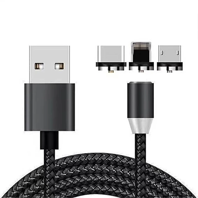 High quality led magnetic usb cable fast magnetic charging cable