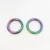 Import High quality metal round carabiner o ring clip colorful rainbow from China