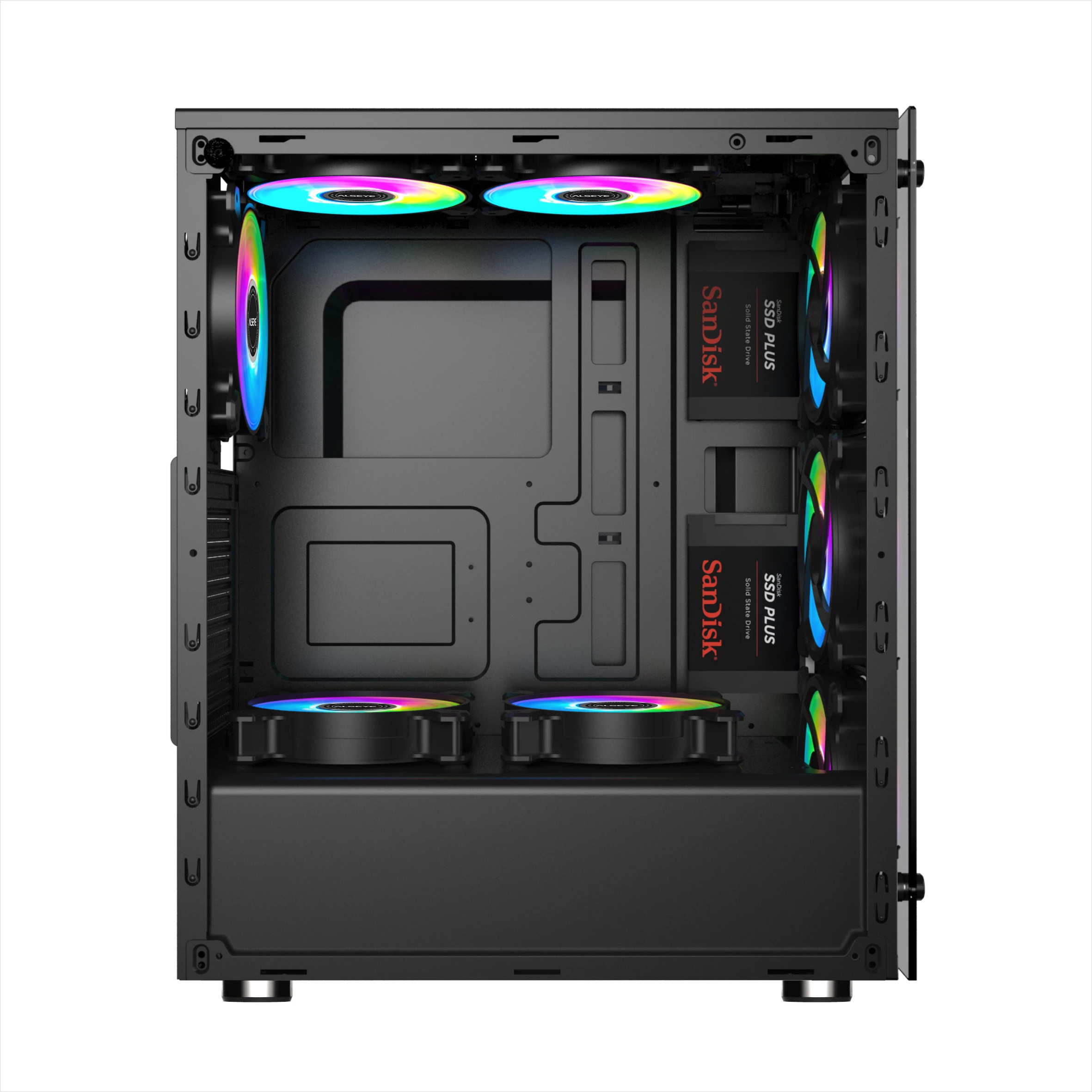 High Quality Mid Tower ATX Gaming PC Computer Case with Glass Panel