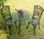Import High Quality Outdoor Patio Furniture 3PCS Cast Aluminum dining set from China