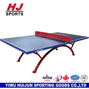 High Quality Outdoor Single Folding Mobile Pingpong Table Tennis Table HJ-L003
