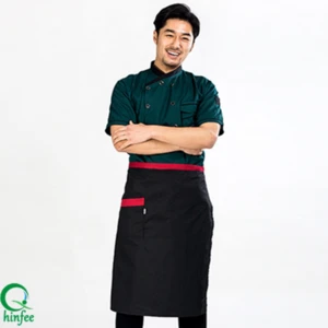 High Quality Western Restaurant Cookie Chef Uniforms With Apron Made In China