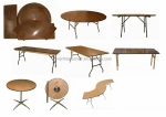 high quality wooden folding chairs and tables wedding