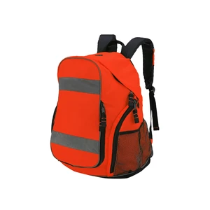 High visibility custom logo safety outdoor running sports safety reflective backpack