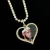 Hip Hop Custom Memory 18k Gold CZ Diamond Paved 3D Heart Shape Photo Picture Frame Pendant