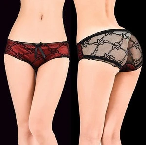 Hollow out back lace panty wholesale sexy lace briefs underwear