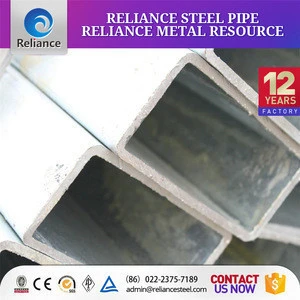 Hollow tubes Fence thin wall Q235 Hot dip zinc coated GI galvanized square rectangular steel