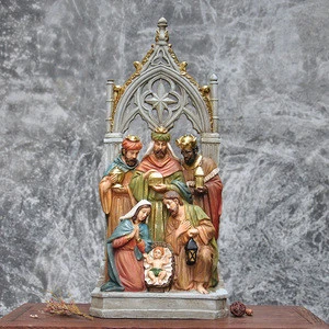 Holy Family Figurine Nativity Set Resin Religious Craft