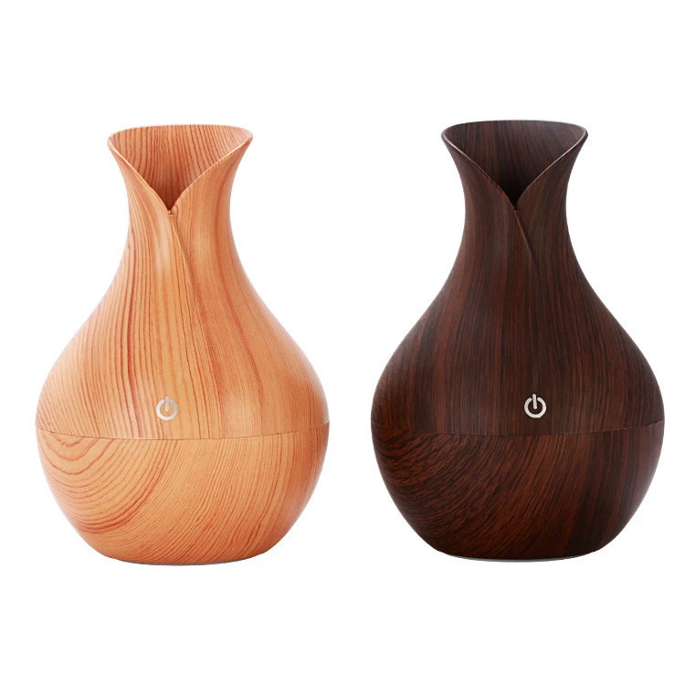 Home appliances stocks Portable Fragrance Real Wooden Bamboo And Glass air humidifier 130ml Wood Grain Mini humidifiers
