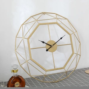Home Decor Accessories Pieces Luxury Nordic Silver Gold Modern Room Metal creative wall clock