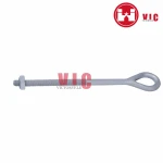 Hot dip galvanized oval eye bolts for electric power fittings