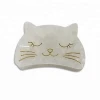 Hot Fashion Hair Accessories Animal Cat Shaped With Gold Pattern Acrylic Hair Claw For Woman Lady Girls