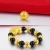Import Hot Sale 3D Gold Jewelry Vietnam Sand Money Beads Vacuum Plating Transfer Beads DIY Loose Beads Bracelet Accessories from China
