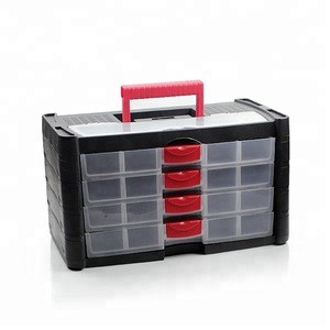 hot sale high quality plastic tool box with four drawers