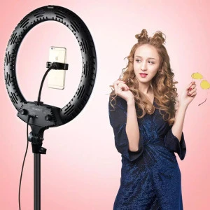 hot sale network broadcast portable flash camera dimmable selfie makeup circle ring light KY-BK416 ringlight lamp 3200-5500k