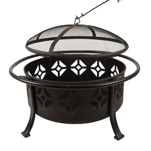 Hot Sale New Design Outdoor Steel Frame Garden BBQ With Lattice Pattern Fire Pit