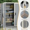 Hot sale outdoor steel resin garden shed Waterproof backyard bike storage shed