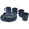 Hot Sale plastic dinner ware set 12pcs plates sets dinnerware camping cutlery set