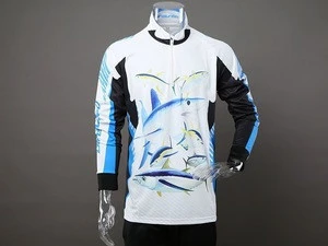 Hot Sale Polyester Long Sleeve Quick Dry Fishing Shirt, Custom Fishing Jersey, Fishing Wear