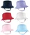 Import Hot Sales Sun Protection Hat for Kids Toddler Boys Girls Wide Brim Summer Play Hat Cotton Baby Bucket Hat with Chin Strap from China