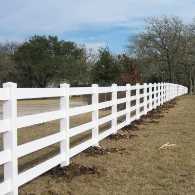 Hot Selling 4 Rail PVC Fencing, Vinyl Horse Fencing, Plastic Ranch Fencing, Post and Rail Fencing