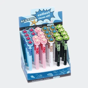 Hot selling ball pen 24pcs of a set starfish pen with display box