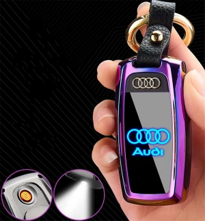 Hot selling car key chain electric hot wire electronic cigarette lighters with LED lamp