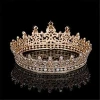 Hot selling fashion jewelry pageant crown birthday party full round hair hoop wedding tiara to bridal