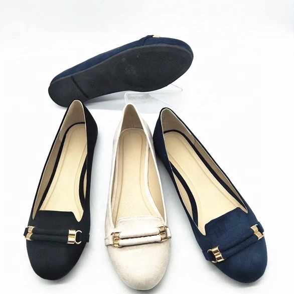 hot selling good quality ladies fancy work office flat pumps shoes for women