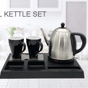 Hotel Electric Kettle  tray set  Stainless Steel  electric tea kettle set 1.0 L electric tea kettle set with tray