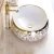 Import Hotel luxury sanitary ware golden oval bathroom vessel sink bowl white and riche gold hand washbasins ceramic basin for bathroom from China