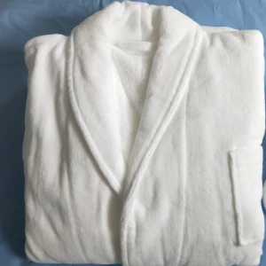 hotel used shawl collar plain dying white bathrobe