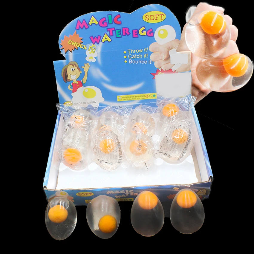 Huayi Amazon Egg Splat Ball Squishy Toys Squeeze Stress Relief Eggs Yolk Balls Toys